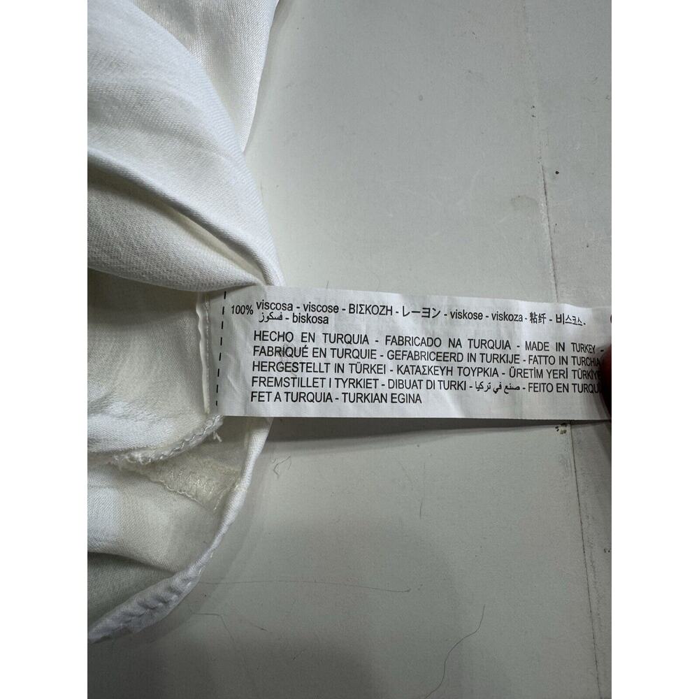 Zara White Draped Slip Tank Top Spaghetti Strap Racerback Size Small - Picture 3 of 5